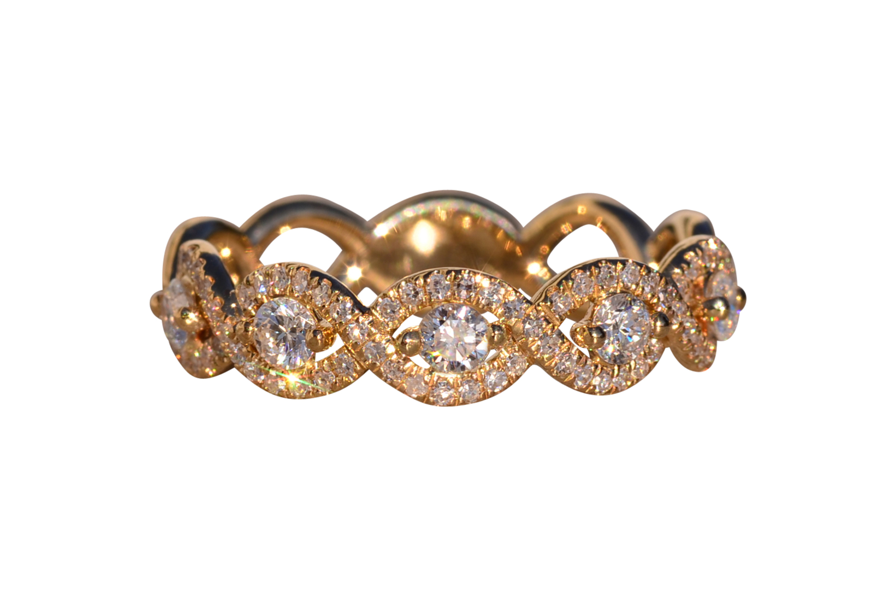 The 139th Avenue: Braided Diamond Band with Natural Diamonds