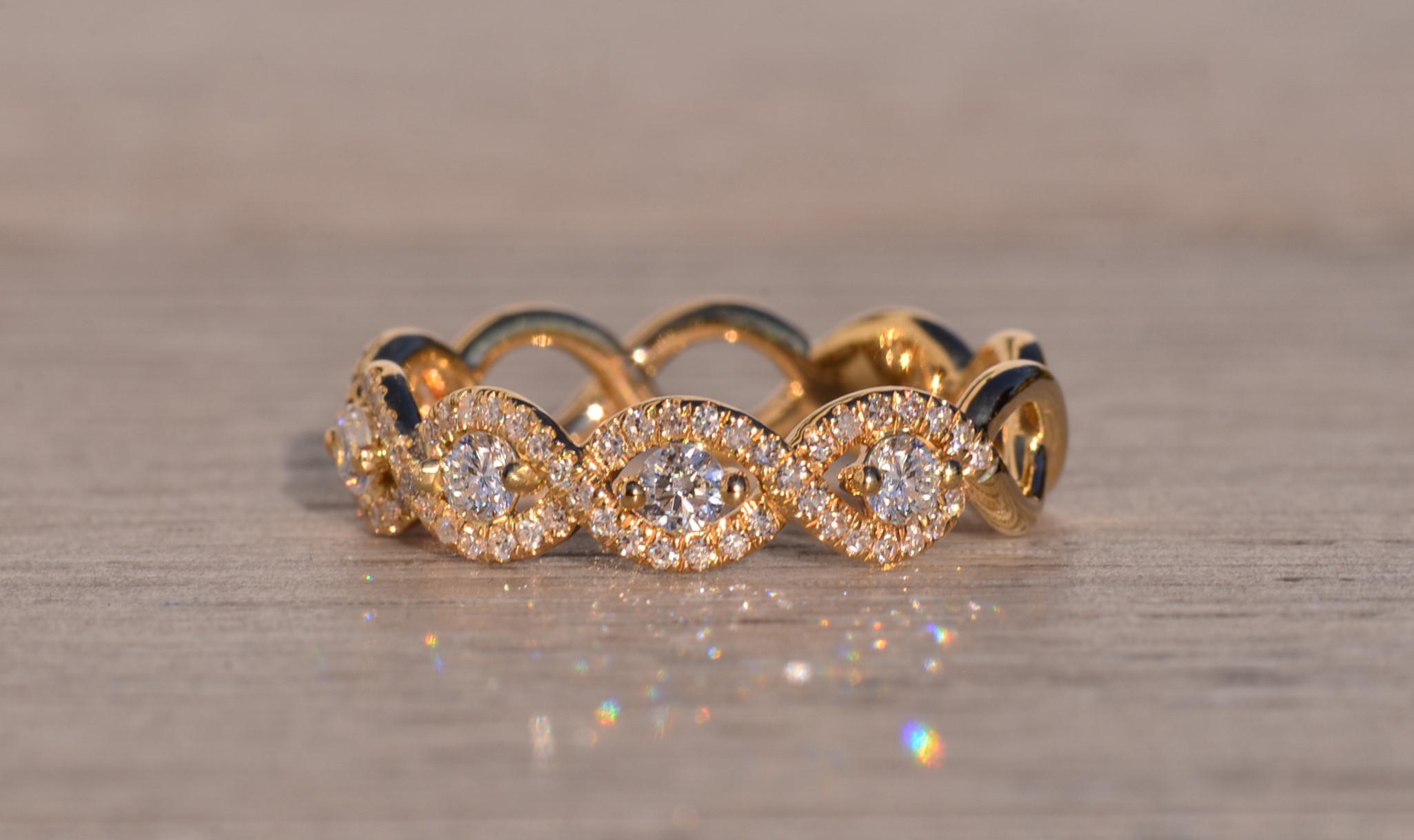 The 139th Avenue: Braided Diamond Band with Natural Diamonds - Image 2