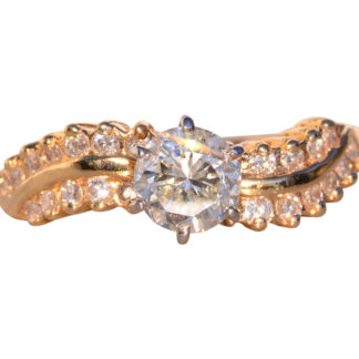 The 135th Avenue: Vintage Natural Diamond Engagement Ring in Yellow Gold