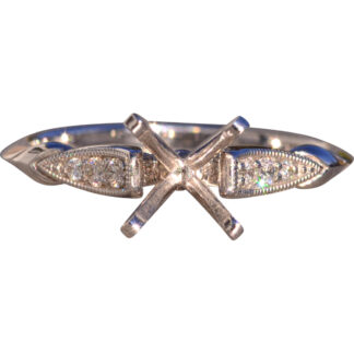 Gabriel and Company Diamond Semi Mounting in White Gold