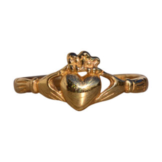 The 123rd Avenue: Yellow Gold Claddagh Ring with Adjustable Shank