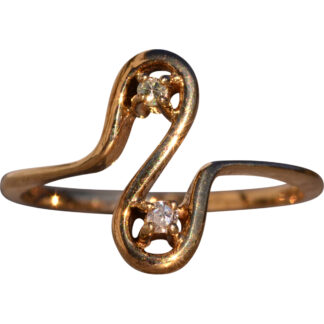SOLD - The 138th Avenue: Mid Century Natural Diamond and Yellow Gold Ring
