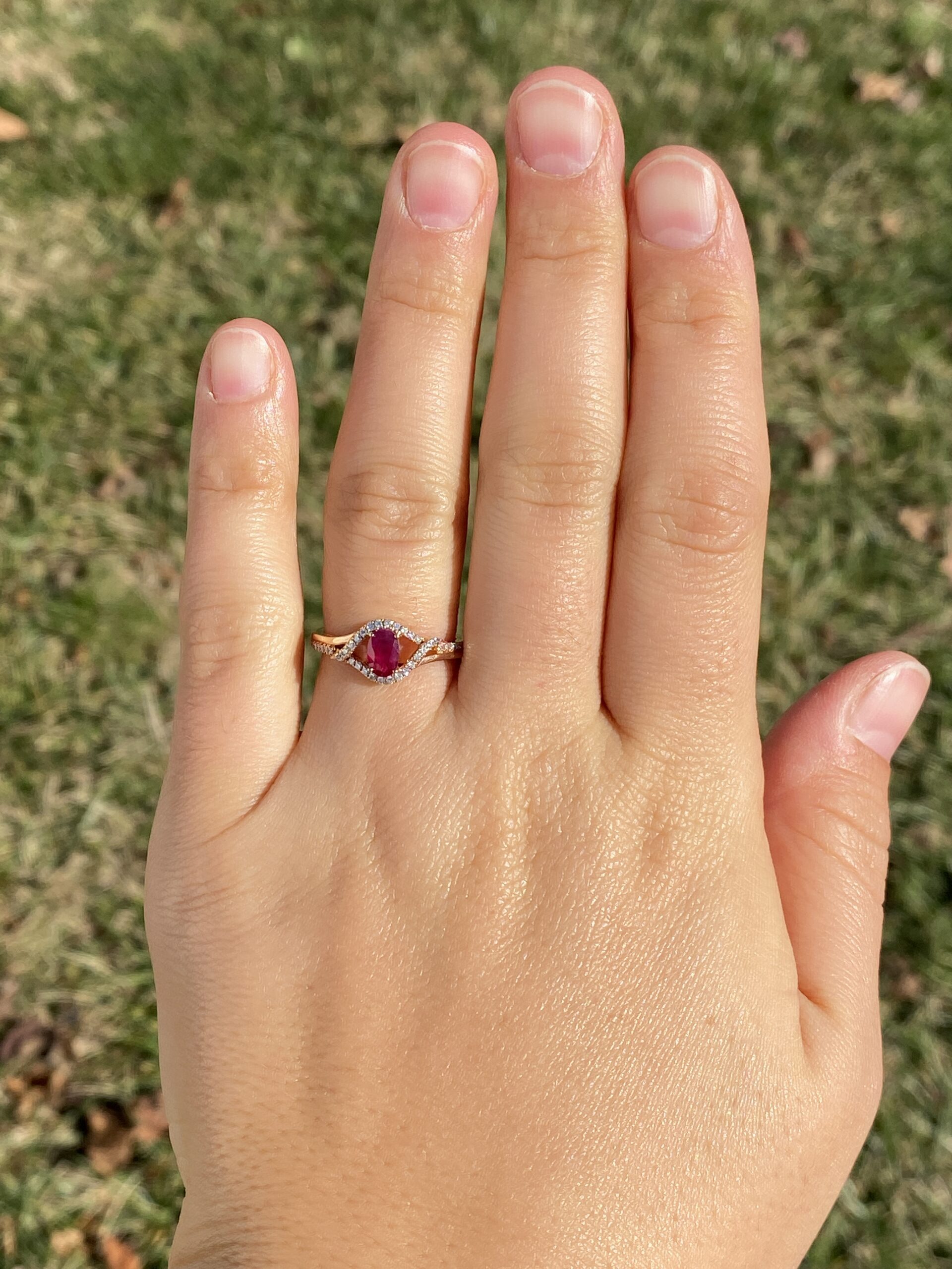 The 184th Avenue: Oval Natural Ruby and Diamond Ring in Rose Gold - Image 8