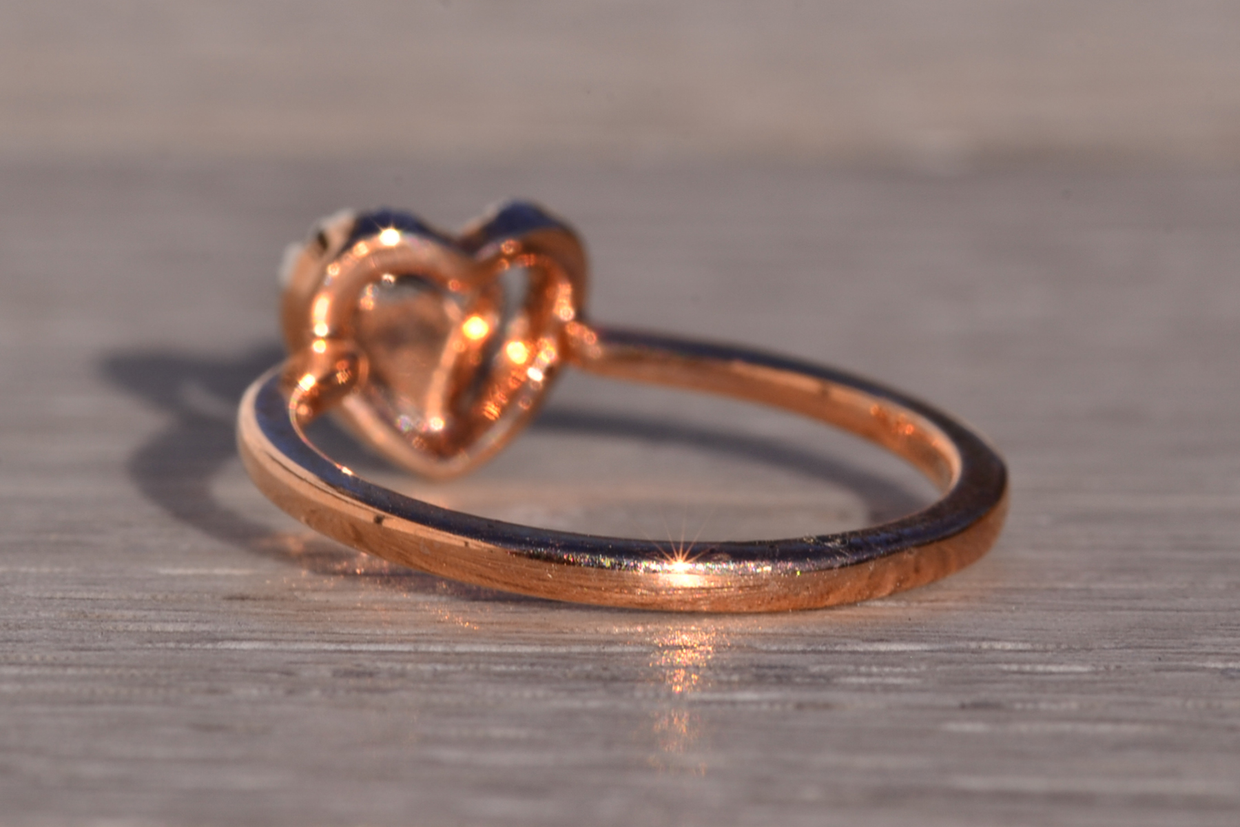 The 194th Avenue: Gabriel and Co Double Heart and Diamond Ring in Rose Gold - Image 4