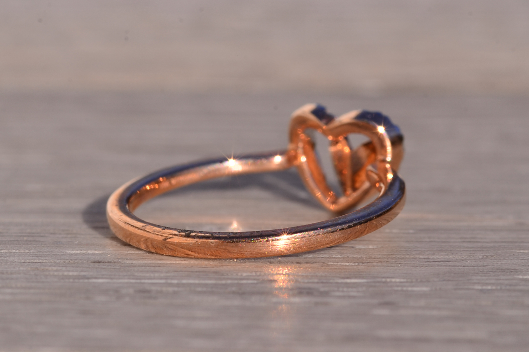 The 194th Avenue: Gabriel and Co Double Heart and Diamond Ring in Rose Gold - Image 5