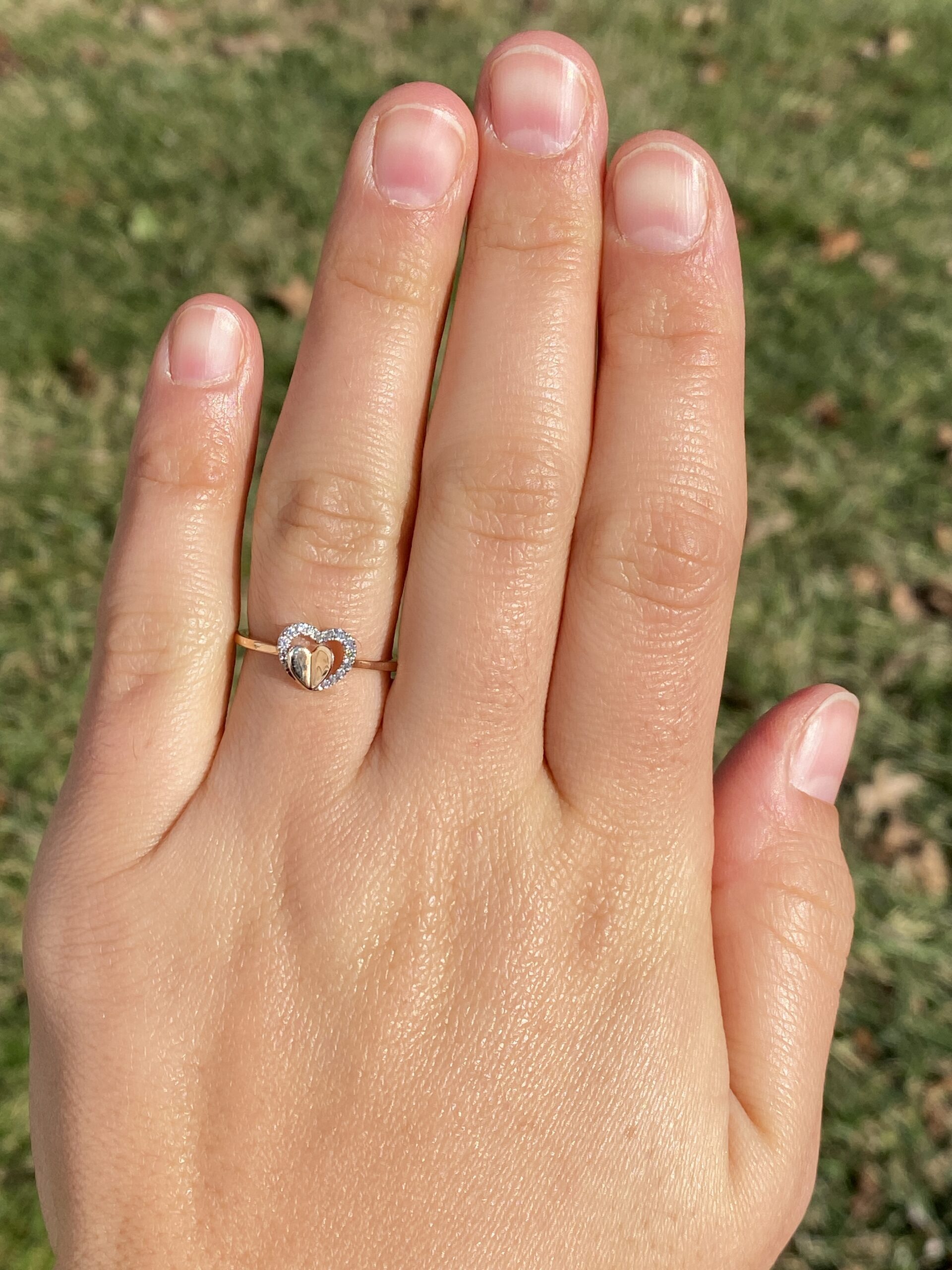 The 194th Avenue: Gabriel and Co Double Heart and Diamond Ring in Rose Gold - Image 9