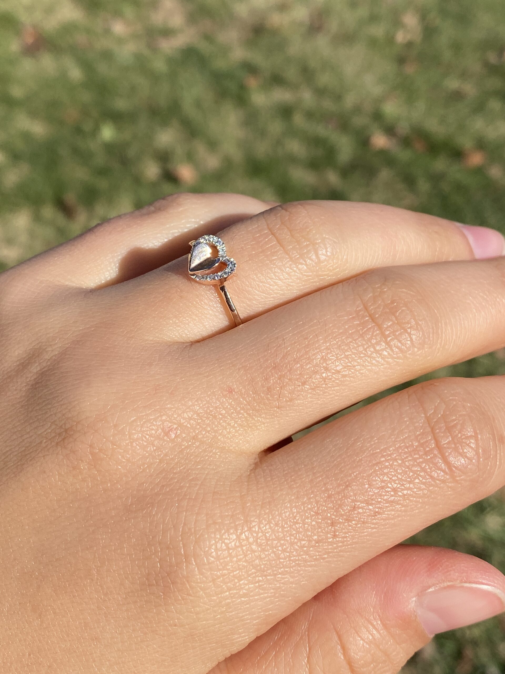 The 194th Avenue: Gabriel and Co Double Heart and Diamond Ring in Rose Gold - Image 11