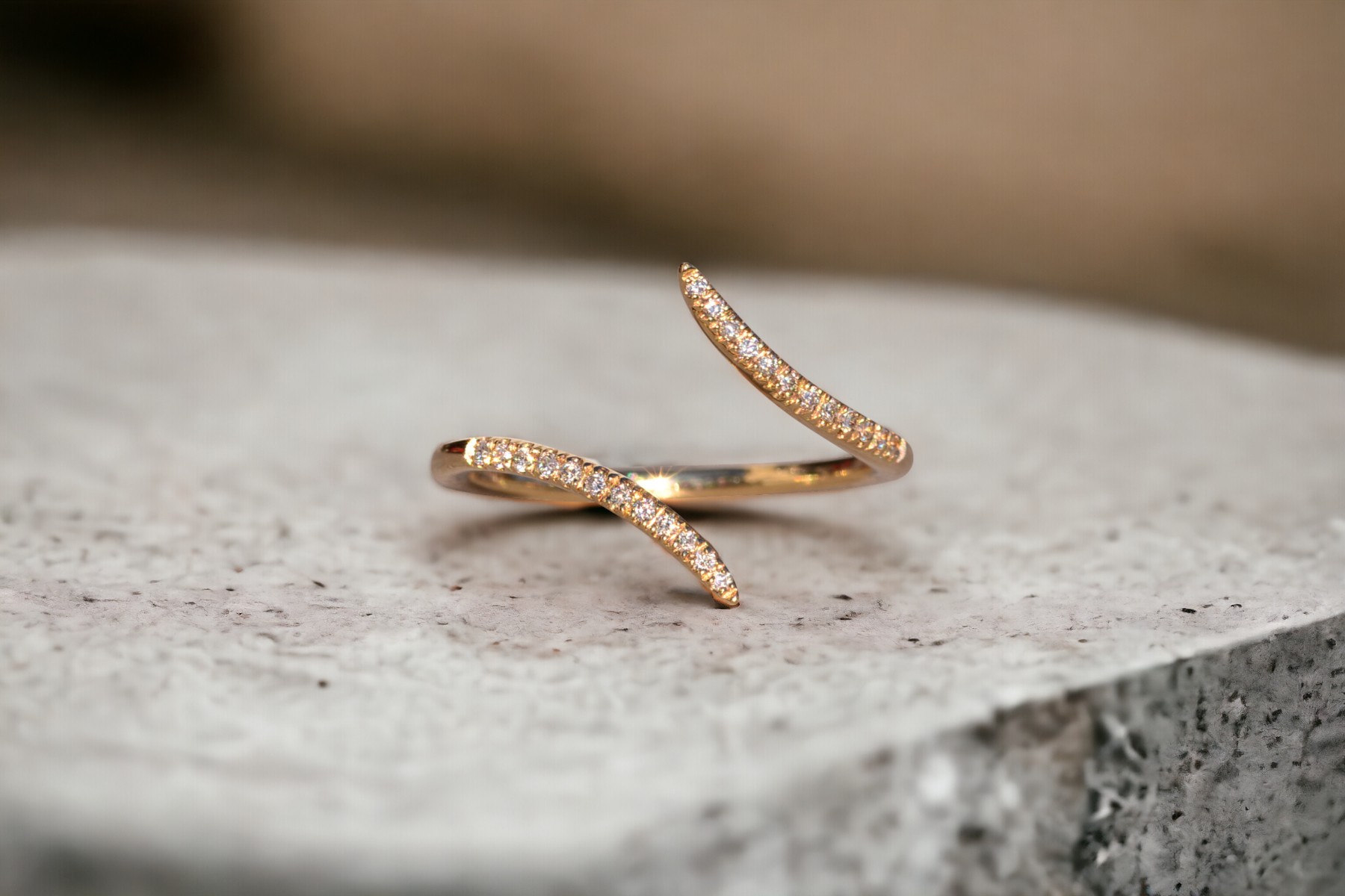The Mount Sanford: Gabriel and Co Signed Bypass Diamond Ring in Yellow Gold - Image 11