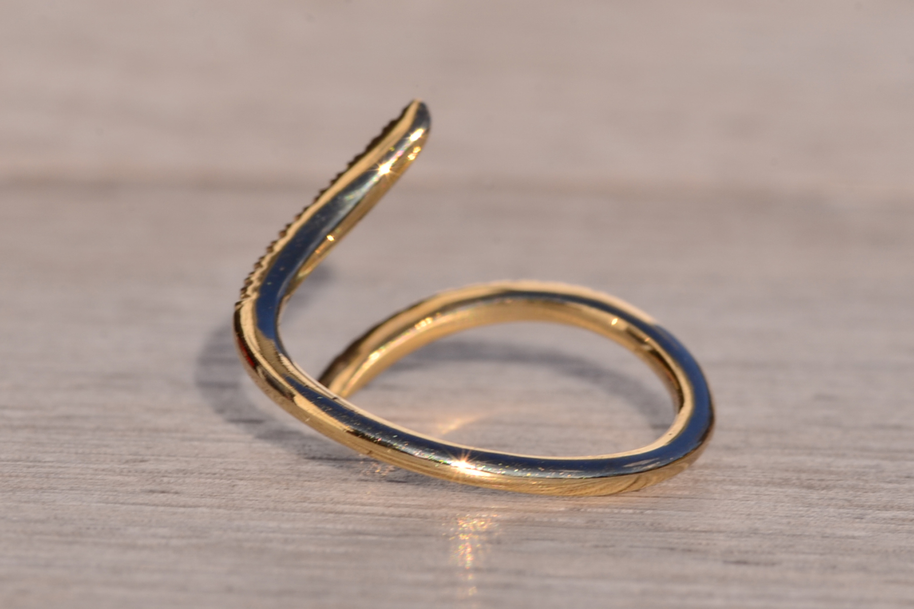 The Mount Sanford: Gabriel and Co Signed Bypass Diamond Ring in Yellow Gold - Image 4