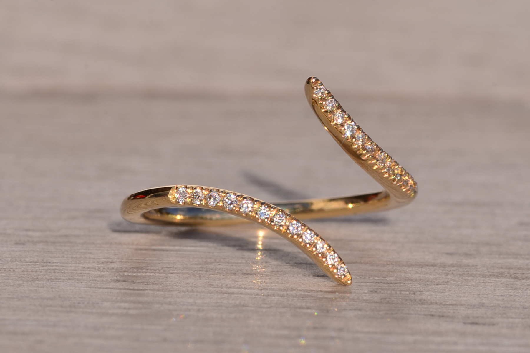 The Mount Sanford: Gabriel and Co Signed Bypass Diamond Ring in Yellow Gold - Image 6