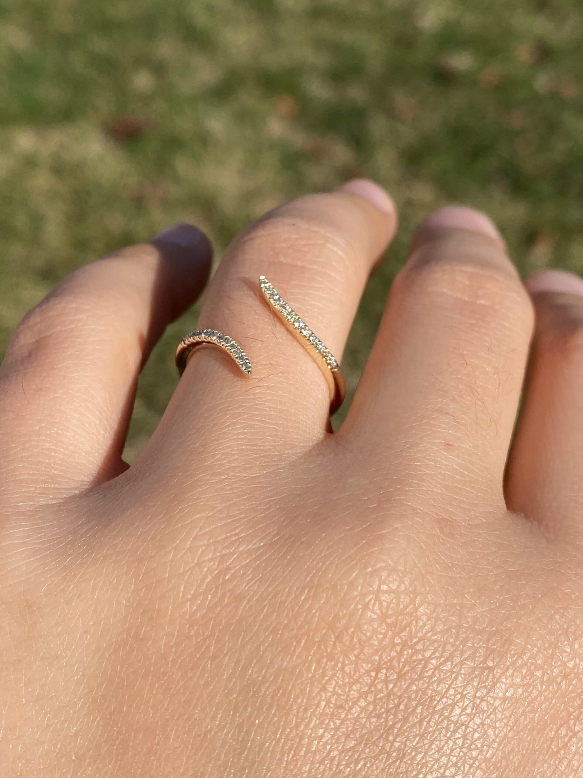 The Mount Sanford: Gabriel and Co Signed Bypass Diamond Ring in Yellow Gold - Image 10