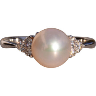 The Owens River: Gabriel and Co Pearl and Natural Diamond Ring