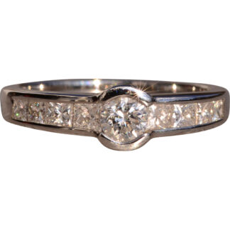 The Mount Bona: Natural Diamond Ring in Platinum