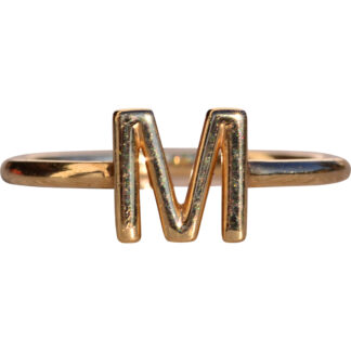 The Feather River: Custom Yellow Gold M Initial Ring