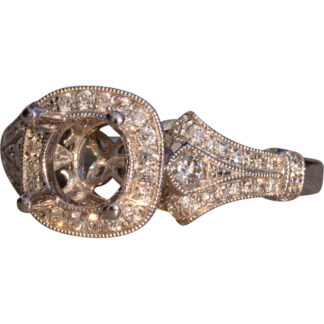 Gabriel and Company Natural Diamond Semi Mounting in White Gold