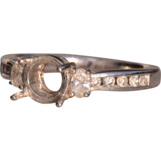 Natural Diamond Semi Mounting in White Gold