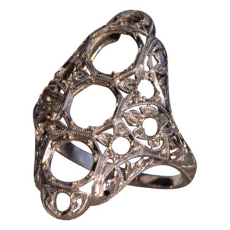 Antique Platinum Filigree Mounting