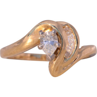 The Ballarat: Vintage Circa 1980's Yellow Gold Natural Diamond Engagement Ring