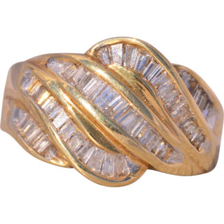 The Carlingford: Vintage Natural Diamond Cocktail Ring in Yellow Gold