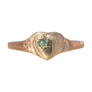 SOLD - The Oldham: Childs Emerald Ring in Yellow Gold