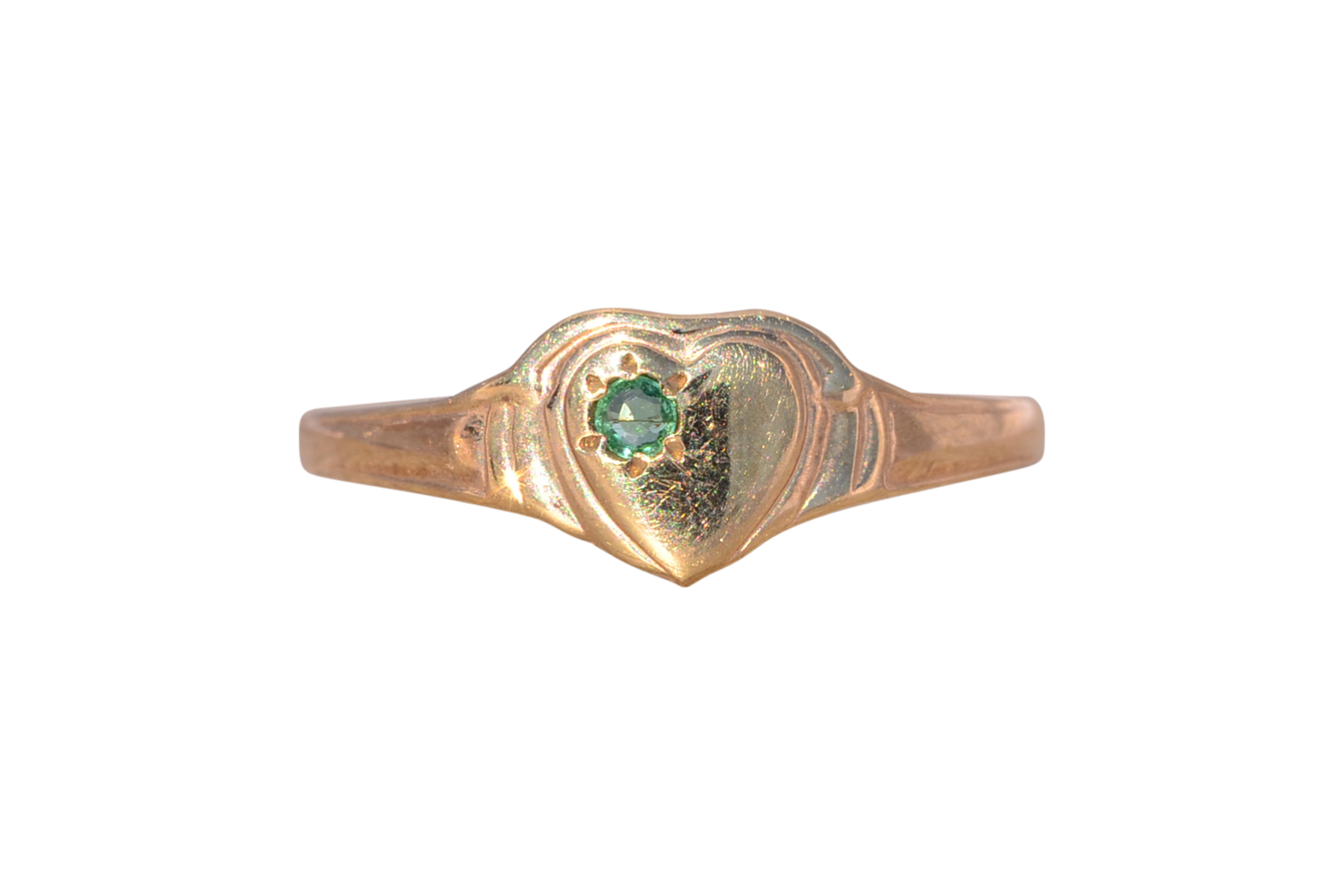 SOLD - The Oldham: Childs Emerald Ring in Yellow Gold
