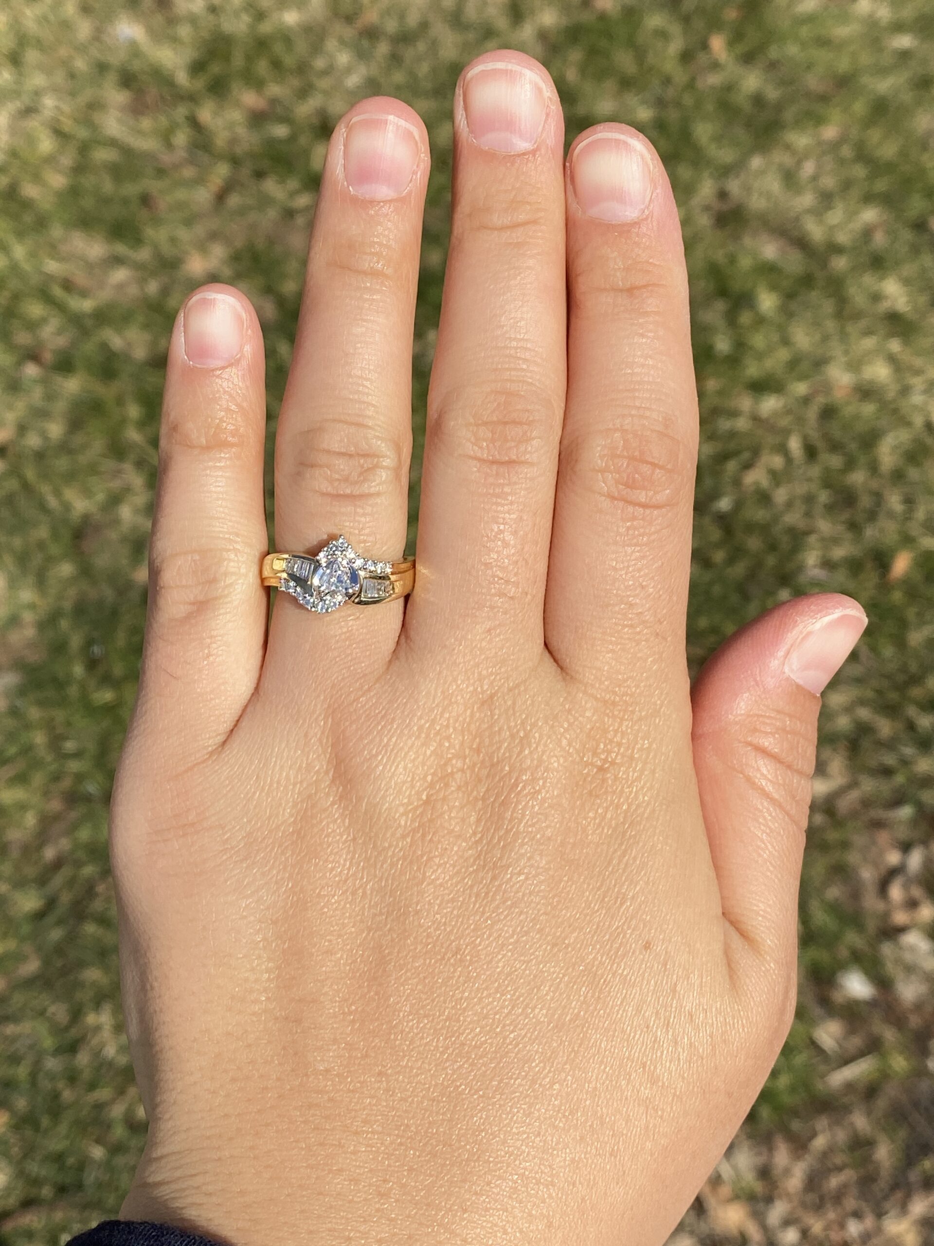 The Halifax: Vintage Heart Shaped Natural Diamond Engagement Ring - Image 7