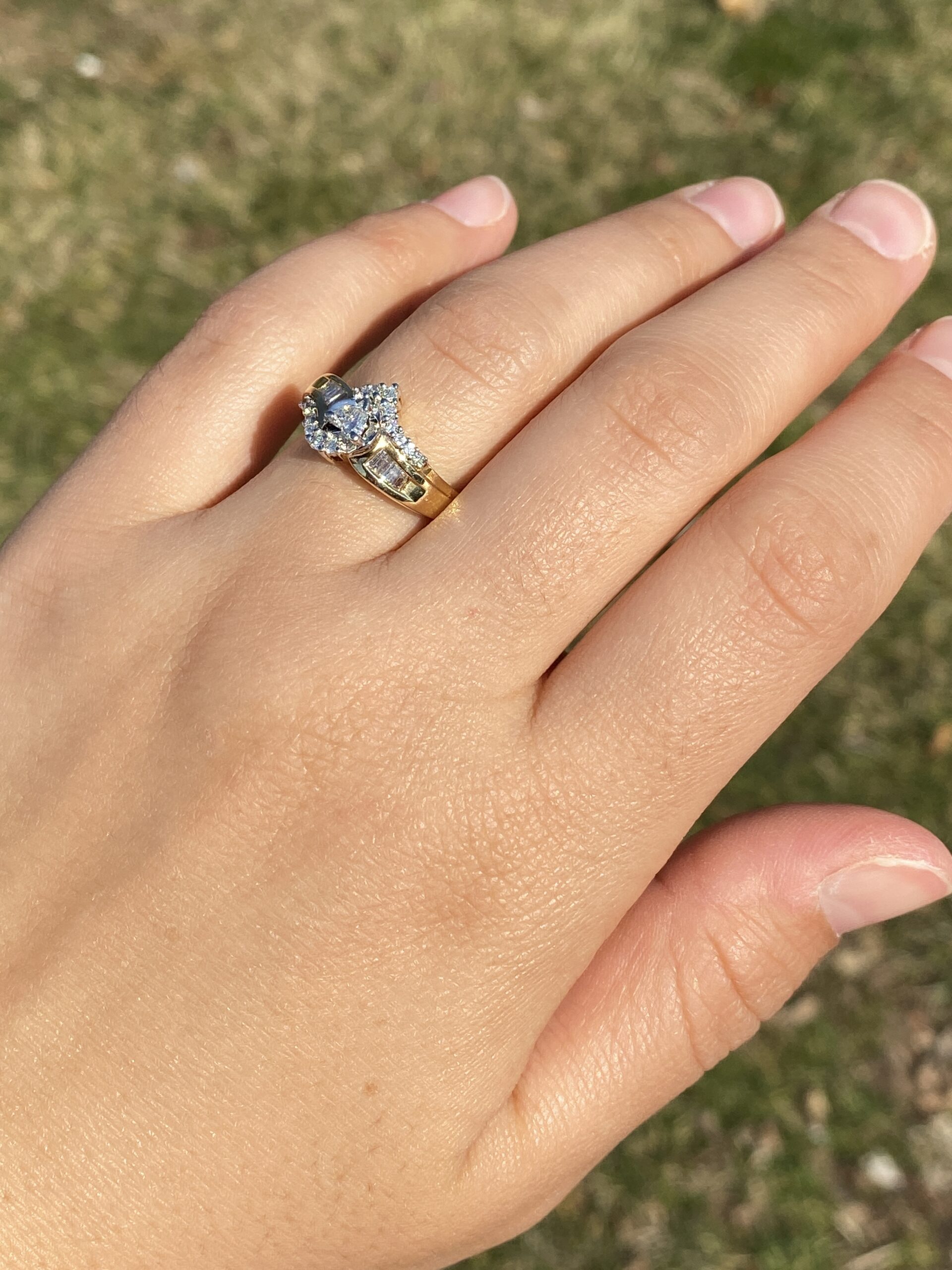 The Halifax: Vintage Heart Shaped Natural Diamond Engagement Ring - Image 8