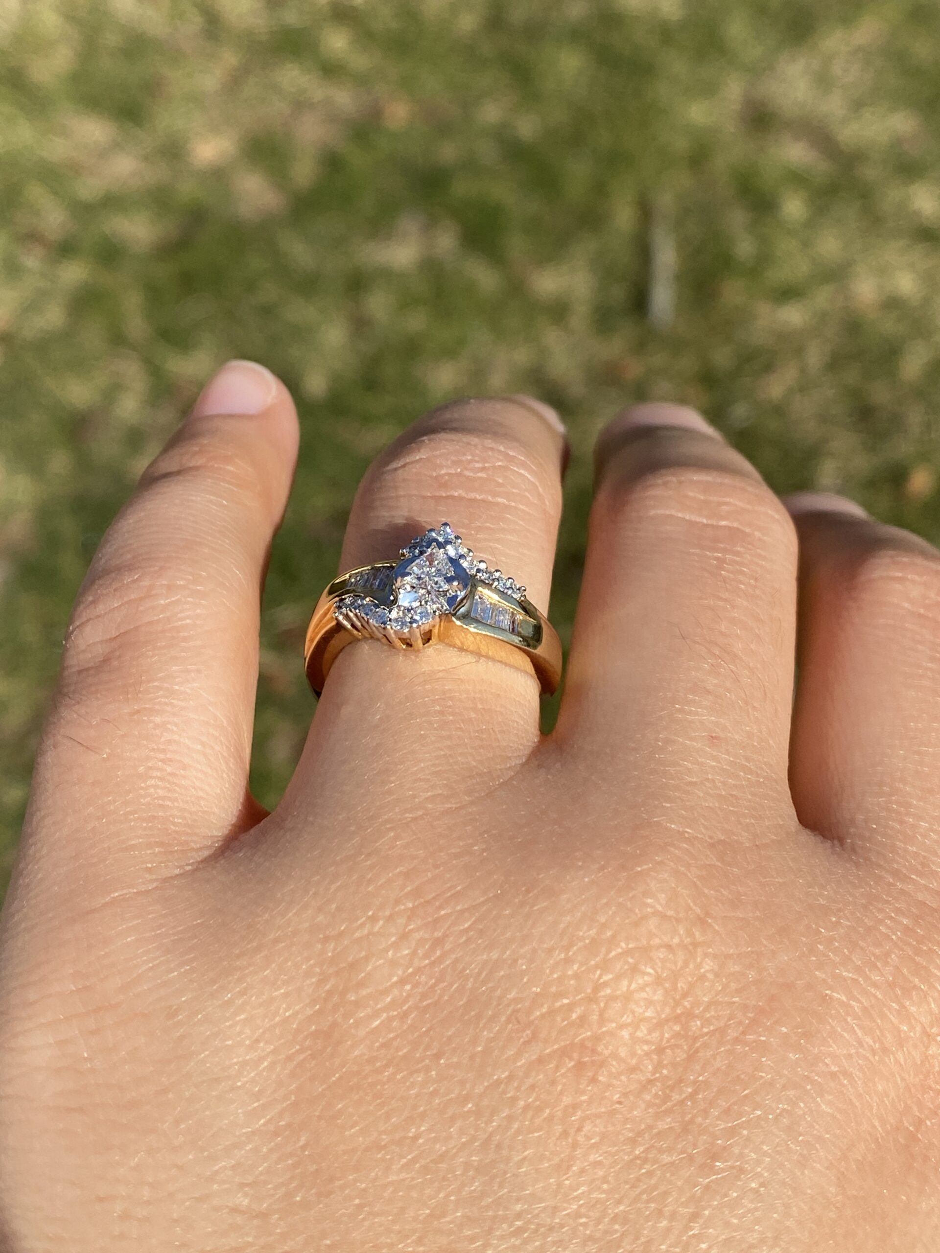 The Halifax: Vintage Heart Shaped Natural Diamond Engagement Ring - Image 9
