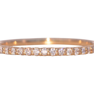 SOLD - The Brighton:  Petite Yellow Gold Natural Diamond Stackable Band