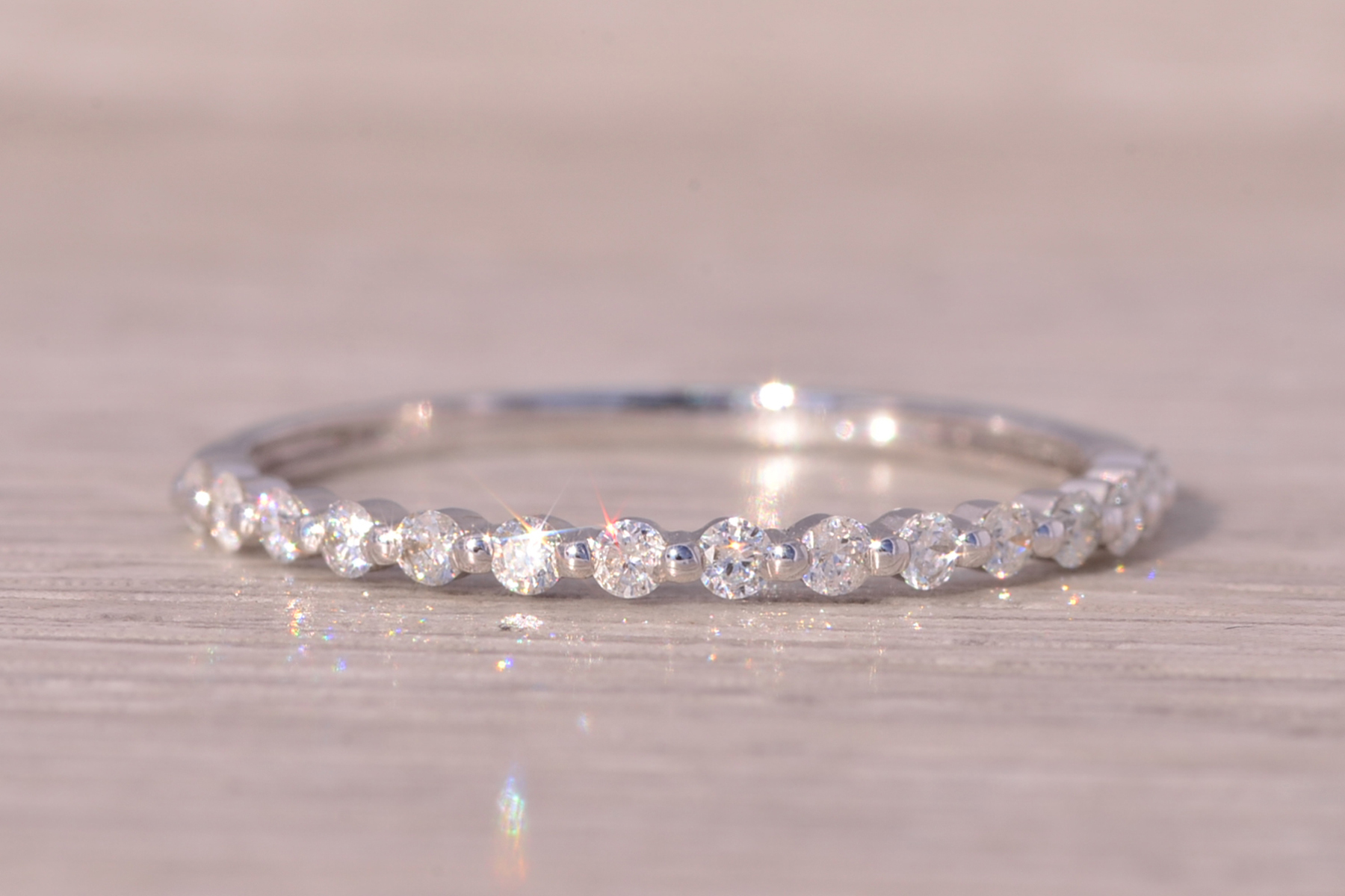 The Catharines: White Gold and Natural Diamond Band - Image 2