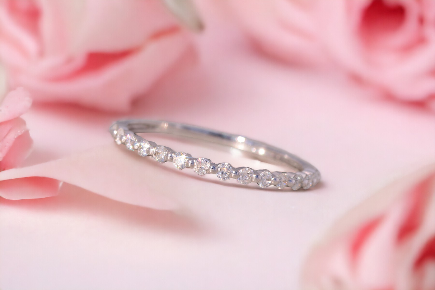 The Catharines: White Gold and Natural Diamond Band - Image 11