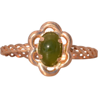 The Killarny: Nephrite Ring in Yellow Gold