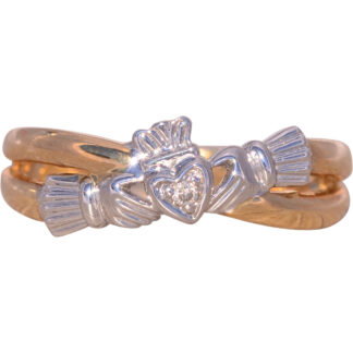 The Doolin: Irish Made Claddagh Ring with Natural Diamonds