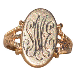 SOLD - The Rouge: Vintage Signet Ring in Yellow Gold