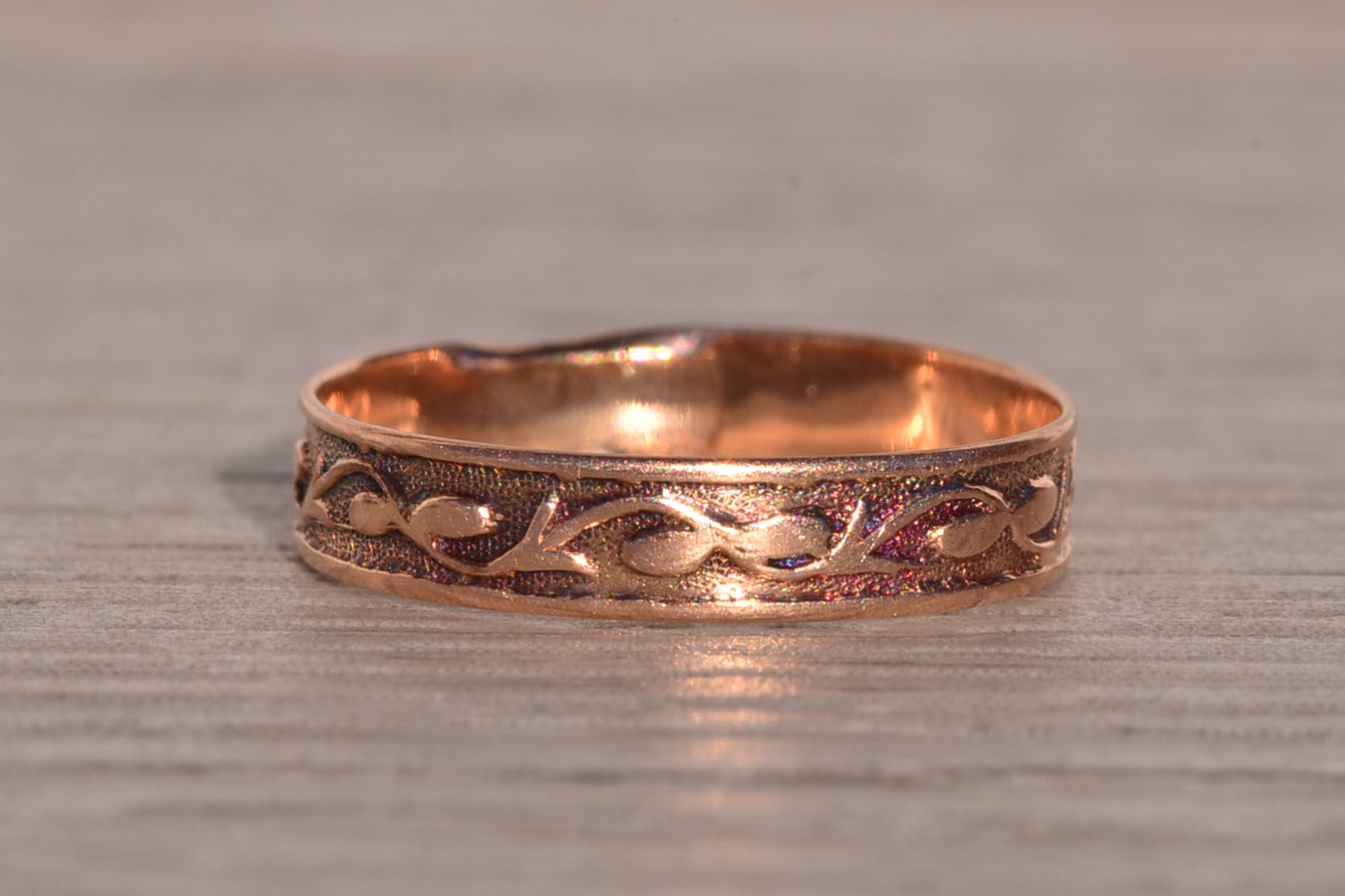SOLD - The Marostica: Antique Rose Gold Band - Image 2