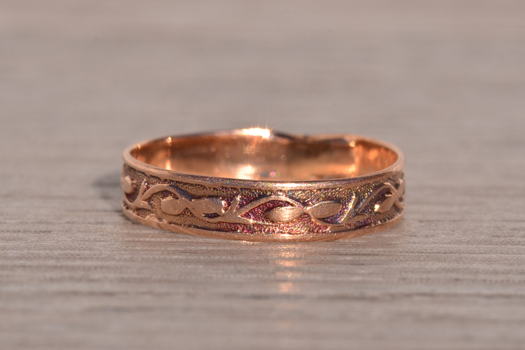 SOLD - The Marostica: Antique Rose Gold Band - Image 3