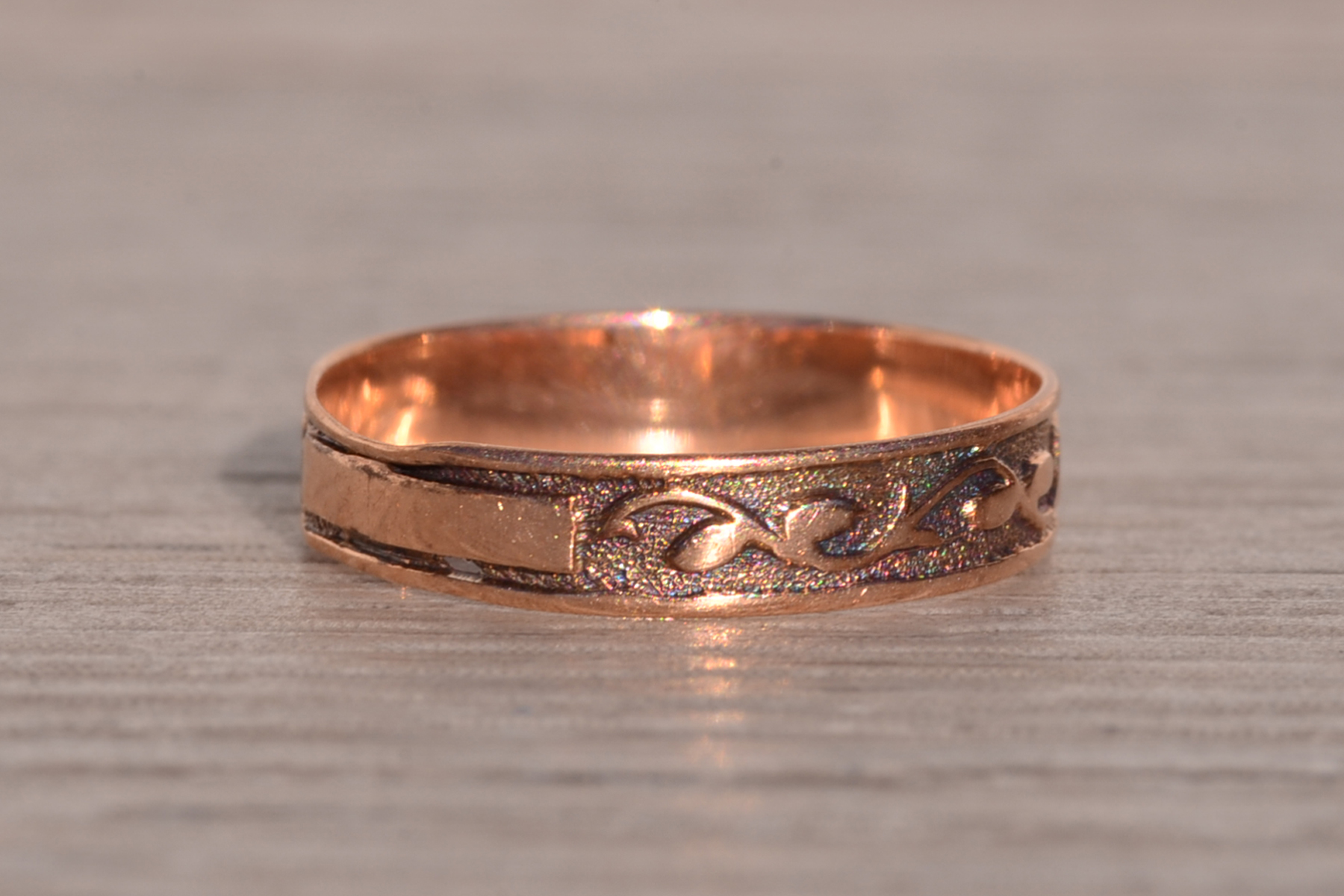 SOLD - The Marostica: Antique Rose Gold Band - Image 5