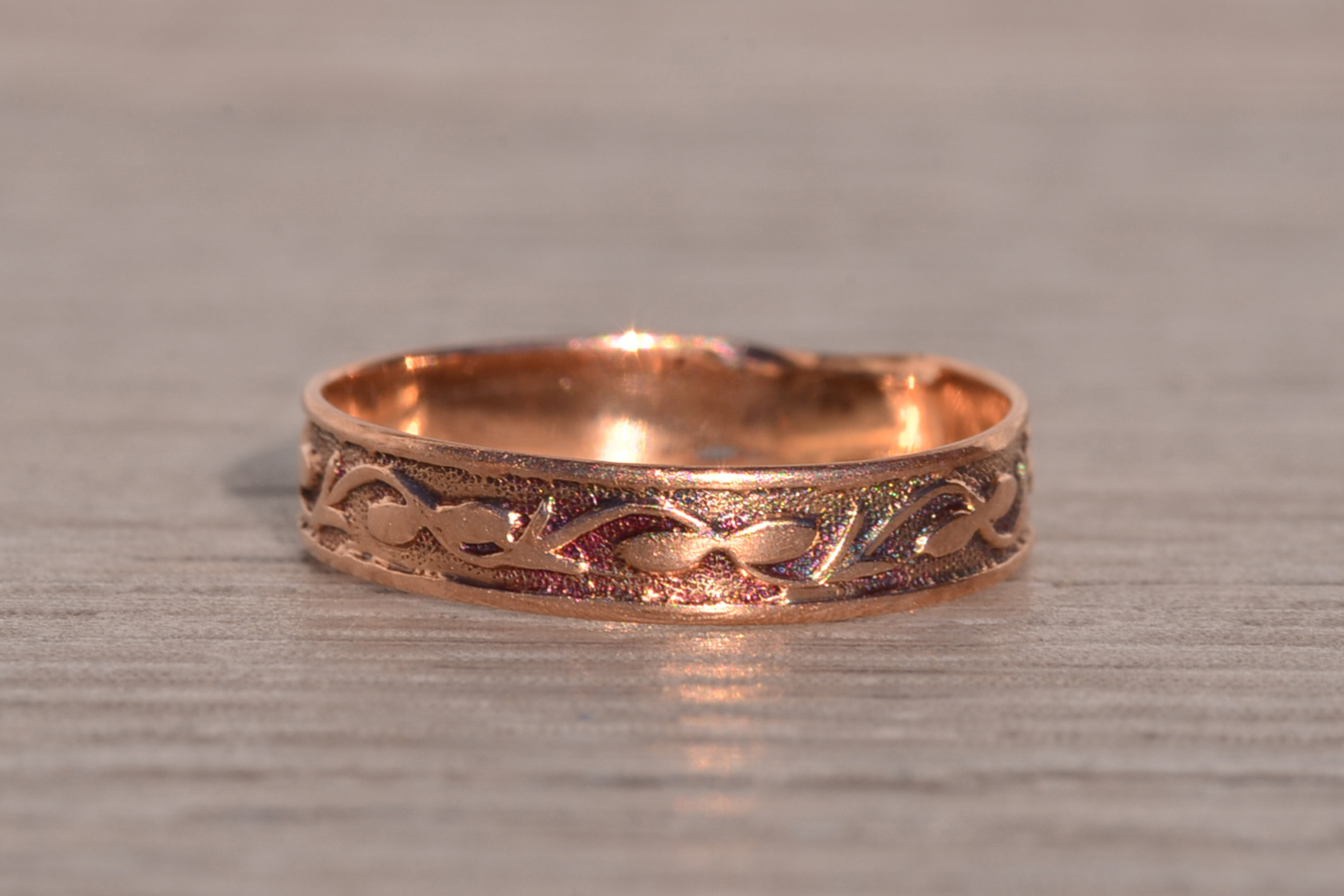 SOLD - The Marostica: Antique Rose Gold Band - Image 7