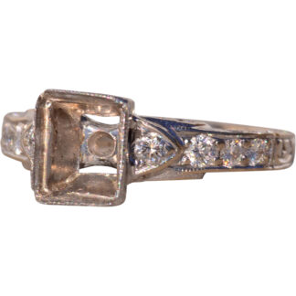 Semi Mounting in White Gold with Natural Diamonds