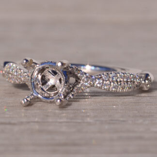 Gabriel and Company Semi Mounting in White Gold