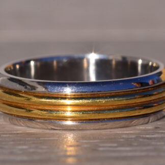 The Panda: Handmade Platinum and Yellow Gold Band