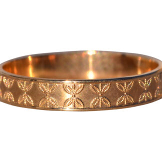 The Folio: Vintage Yellow Gold Band with Foliage