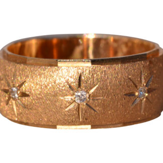 The Fini: Mid Century Natural Diamond Band in Yellow Gold