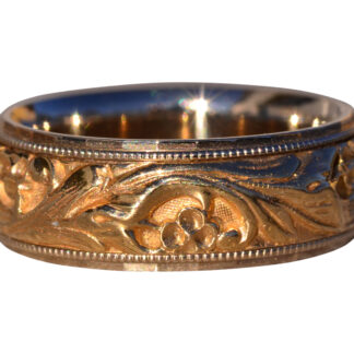 SOLD - The Carve: Vintage Two Tone Hand Carved Wedding Band