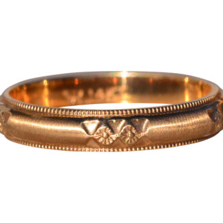 The Impressio:  Antique New Old Stock Wedding Band in Yellow Gold