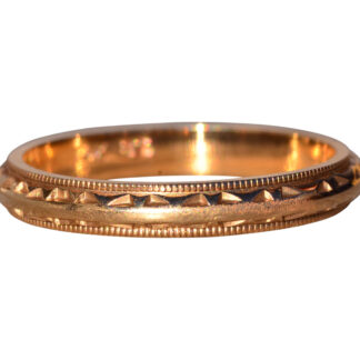 The Ohna: Antique New Old Stock Yellow Gold Wedding Band