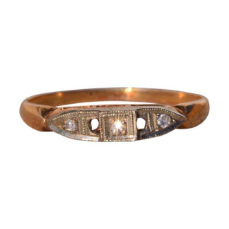The Ever: Antique Retro Era Band in Yellow Gold with Natural Diamonds