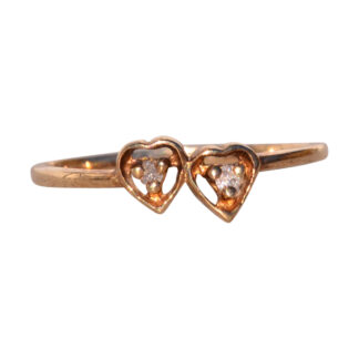 The Luv: Lovers Toi et Moi Ring with Natural Diamonds in Yellow Gold