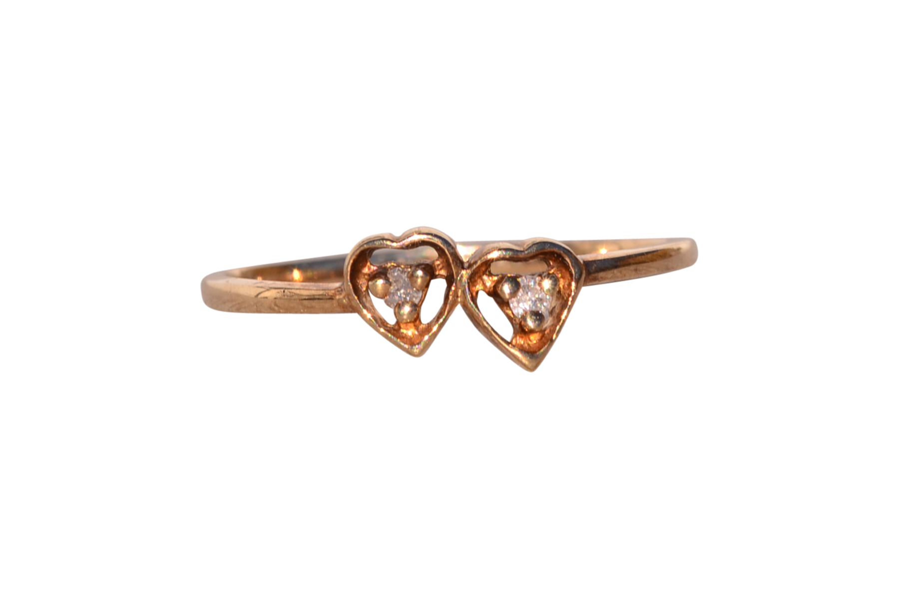 The Luv: Lovers Toi et Moi Ring with Natural Diamonds in Yellow Gold