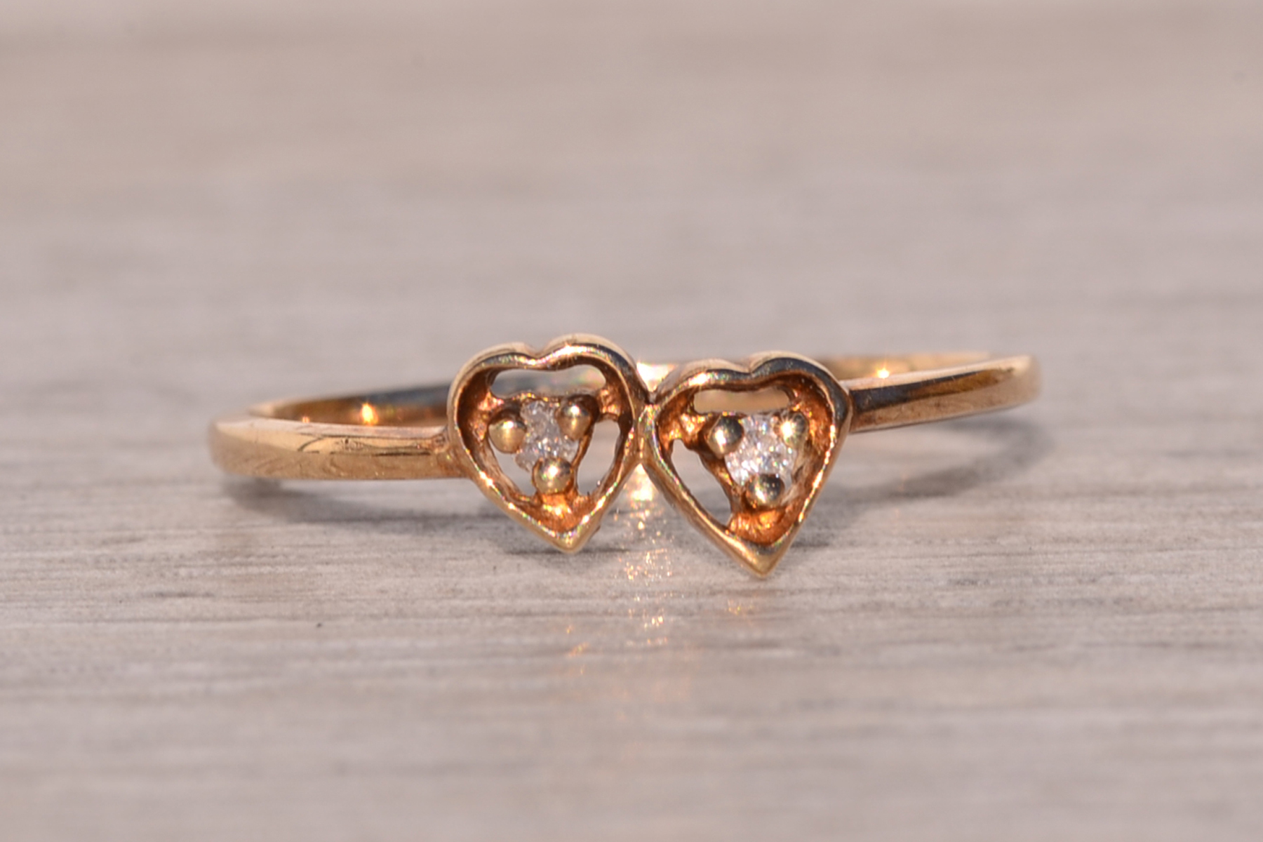 The Luv: Lovers Toi et Moi Ring with Natural Diamonds in Yellow Gold - Image 2